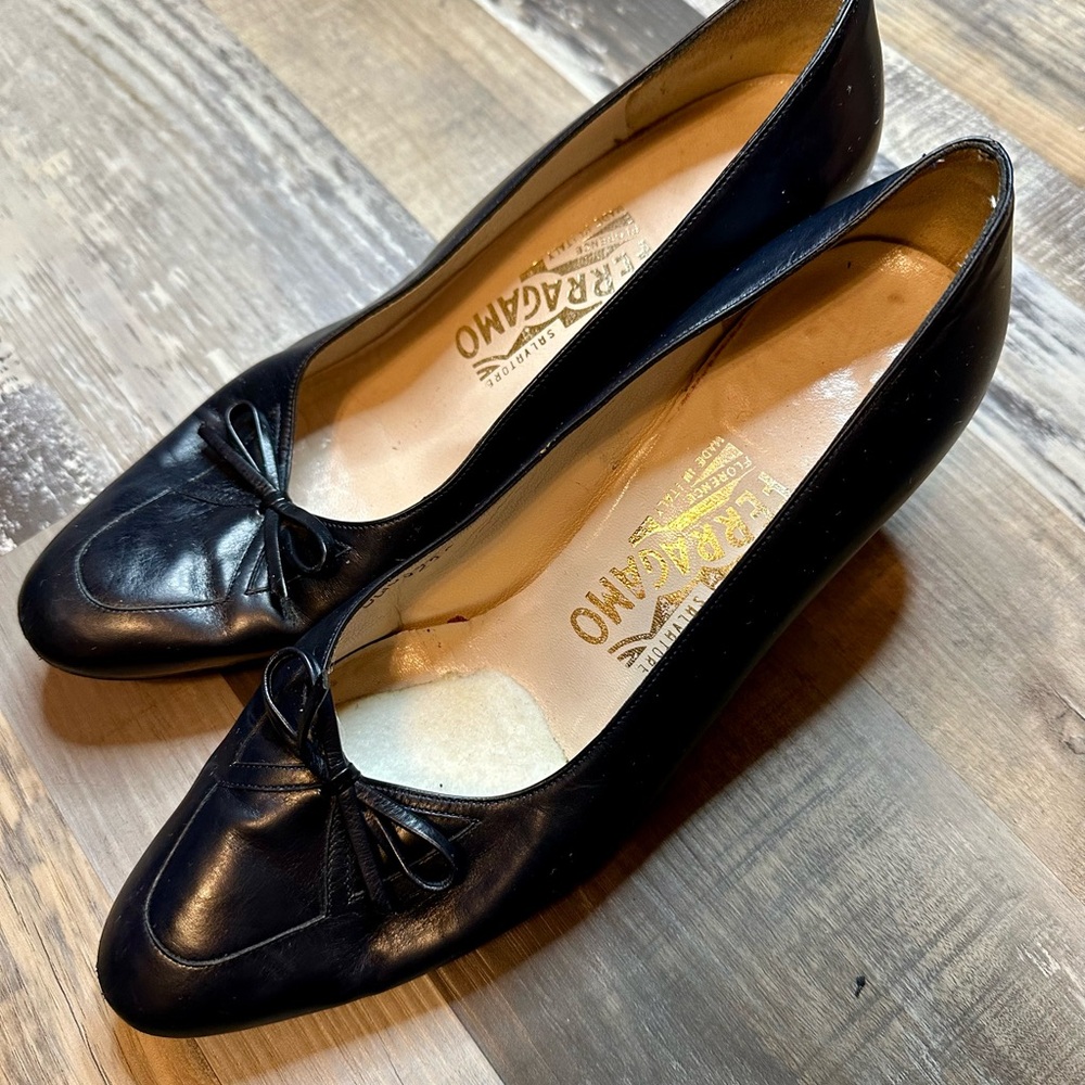 Vintage Ferragamo Italian Leather Heels